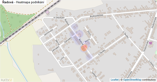 Řadová - mapa podnikání
