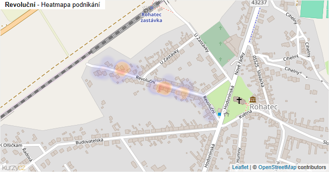 Revoluční - mapa podnikání