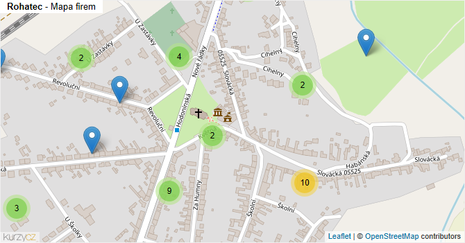 Rohatec - mapa firem