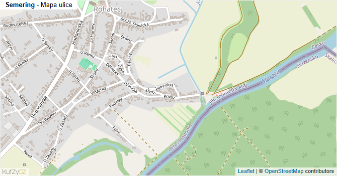 Semering - mapa ulice