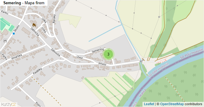 Semering - mapa firem
