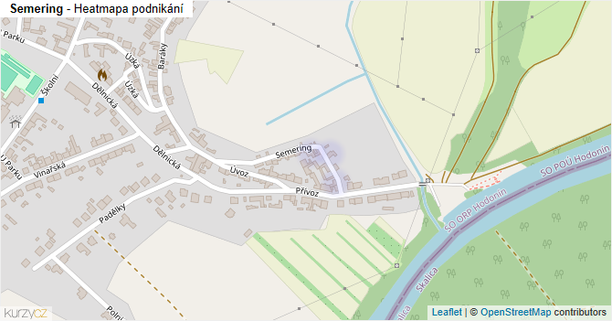 Semering - mapa podnikání