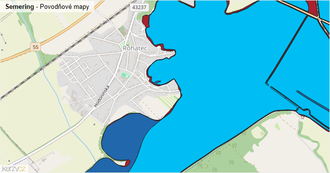 Semering - záplavové mapy stoleté vody