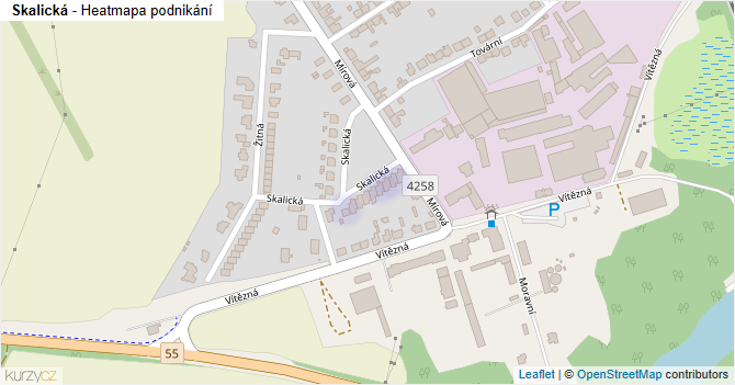 Skalická - mapa podnikání