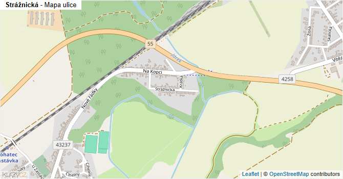 Strážnická - mapa ulice