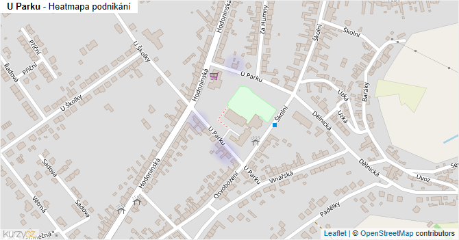 U Parku - mapa podnikání