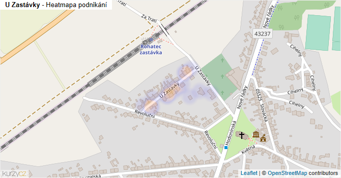 U Zastávky - mapa podnikání