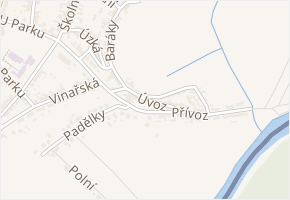 Úvoz v obci Rohatec - mapa ulice