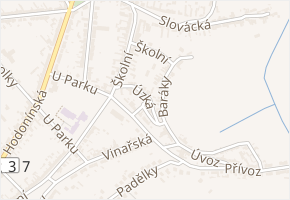 Úzká v obci Rohatec - mapa ulice