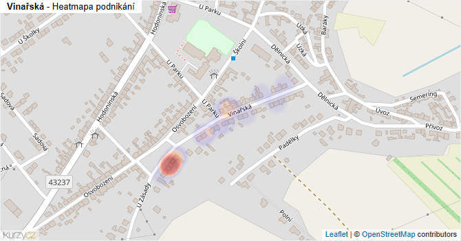 Vinařská - mapa podnikání