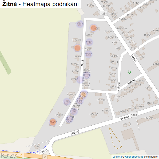 Mapa Žitná - Firmy v ulici.