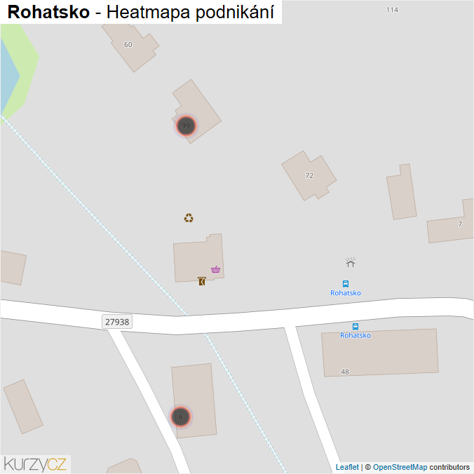 Mapa Rohatsko - Firmy v obci.