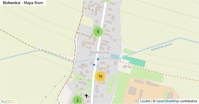 Rohenice - mapa firem