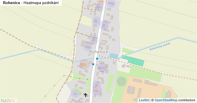 Rohenice - mapa podnikání