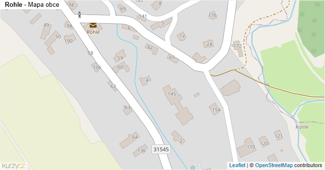 Rohle - mapa obce