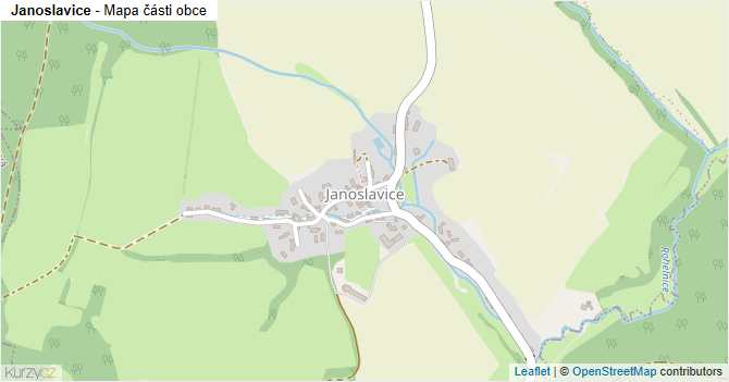 Janoslavice - mapa části obce