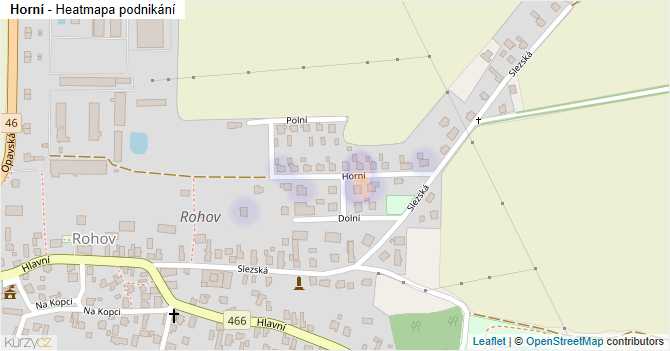 Horní - mapa podnikání