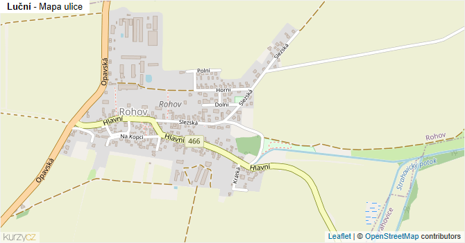 Luční - mapa ulice