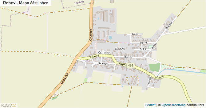 Rohov - mapa části obce
