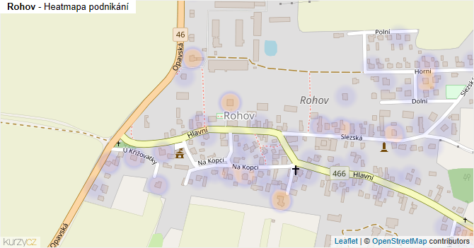 Rohov - mapa podnikání