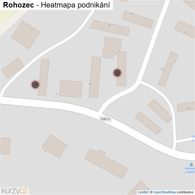 Mapa Rohozec - Firmy v obci.