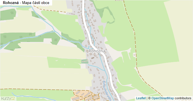 Rohozná - mapa části obce