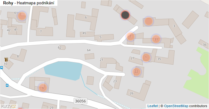 Rohy - mapa podnikání