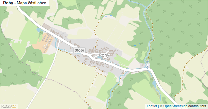 Rohy - mapa části obce