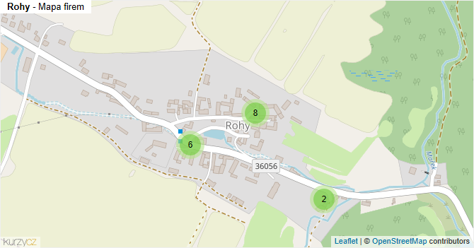 Rohy - mapa firem