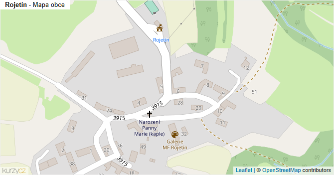 Rojetín - mapa obce
