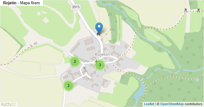 Rojetín - mapa firem