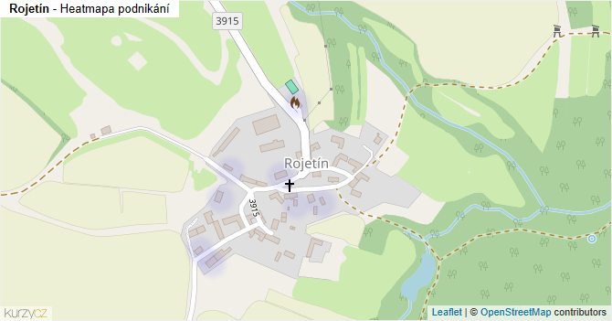 Rojetín - mapa podnikání