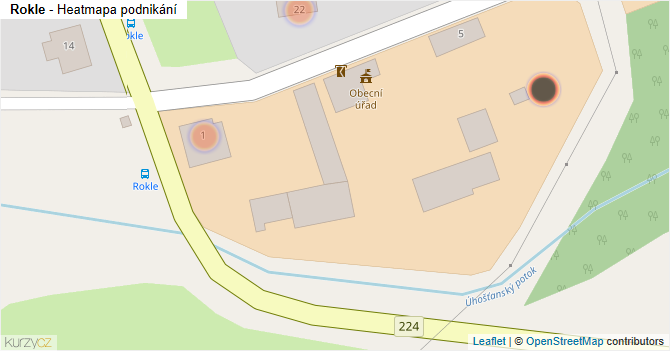 Rokle - mapa podnikání