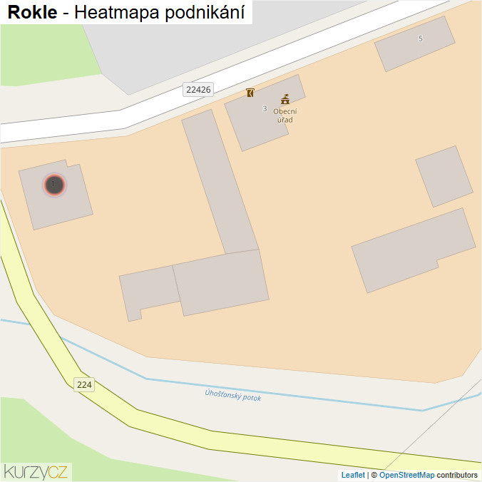 Mapa Rokle - Firmy v obci.