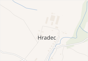Hradec v obci Rokle - mapa části obce