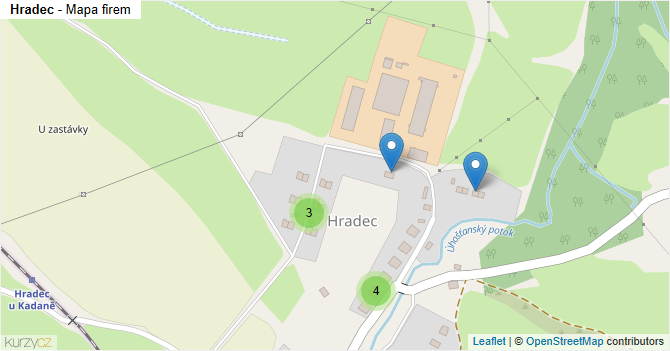 Hradec - mapa firem
