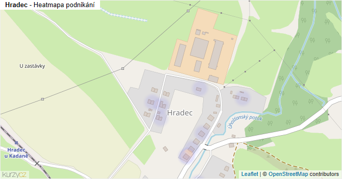 Hradec - mapa podnikání