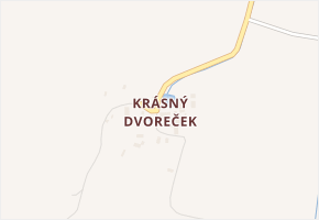 Krásný Dvoreček v obci Rokle - mapa části obce