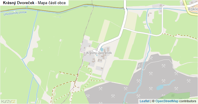 Krásný Dvoreček - mapa části obce