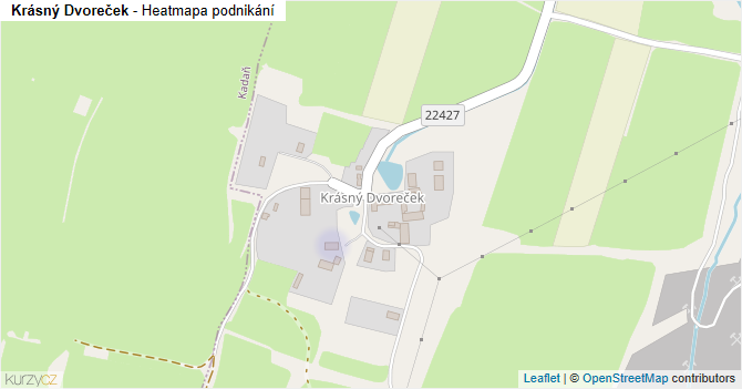 Krásný Dvoreček - mapa podnikání