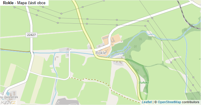 Rokle - mapa části obce