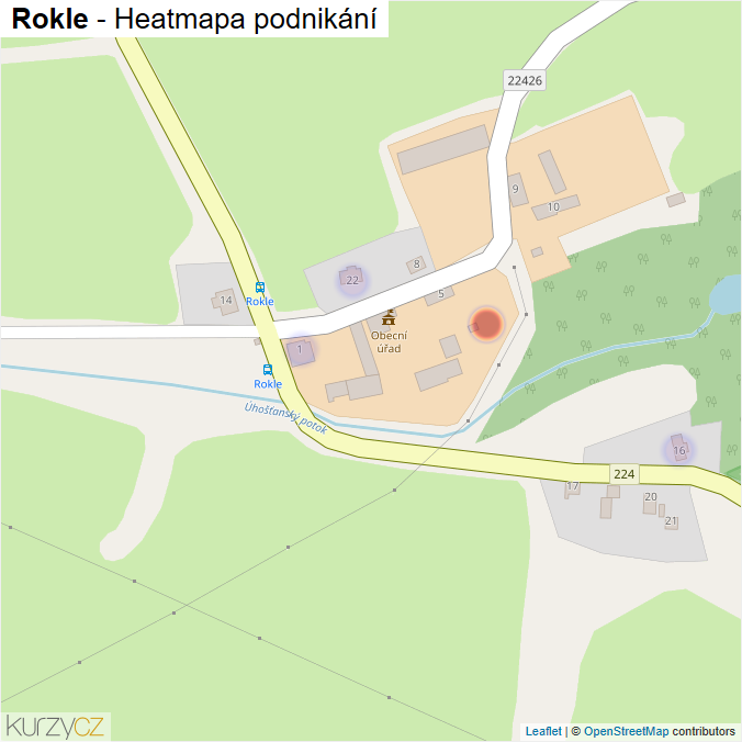 Mapa Rokle - Firmy v části obce.