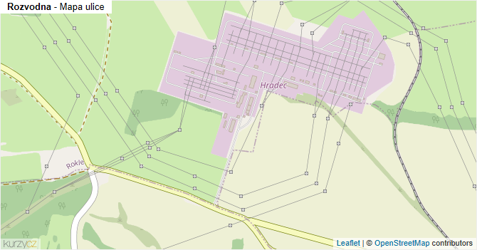 Rozvodna - mapa ulice