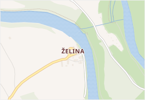 Želina v obci Rokle - mapa části obce