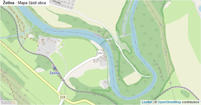 Želina - mapa části obce
