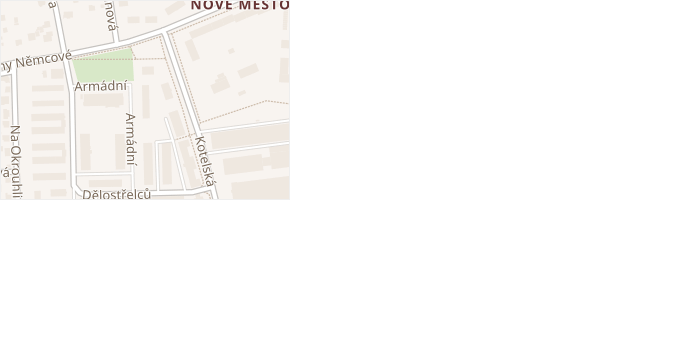 Armádní v obci Rokycany - mapa ulice