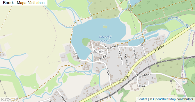 Borek - mapa části obce