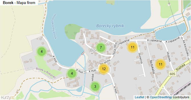 Borek - mapa firem
