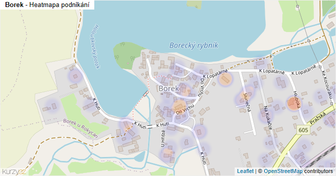 Borek - mapa podnikání