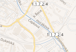Čapkova v obci Rokycany - mapa ulice